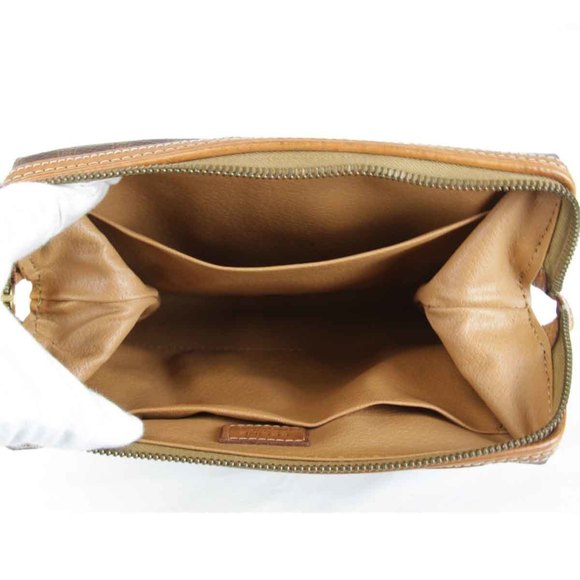 CELINE Macadam Pattern Pouch / Leather Brown Women's 1355240910434T - Picture 7 of 9